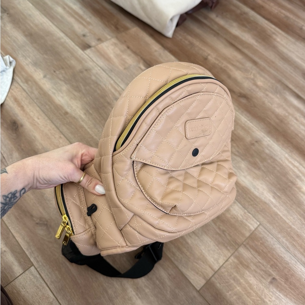 Quilted Tan Kids Backpack